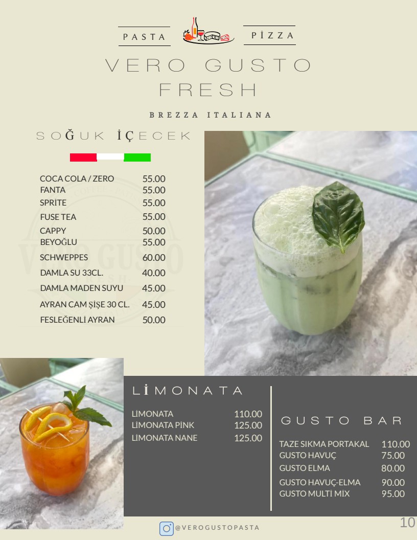 Vero Gusto Menü Sayfa 10