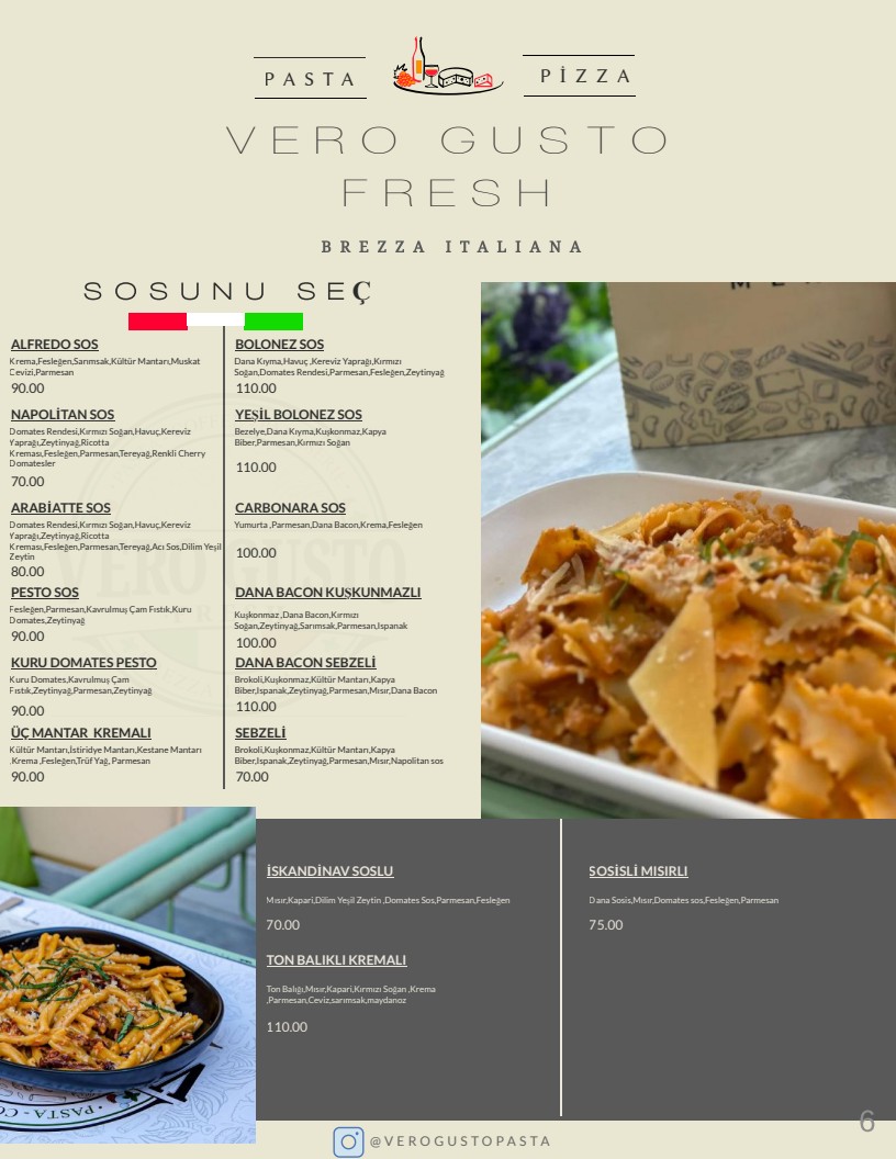 Vero Gusto Menü Sayfa 6