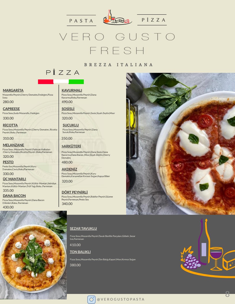 Vero Gusto Menü Sayfa 8